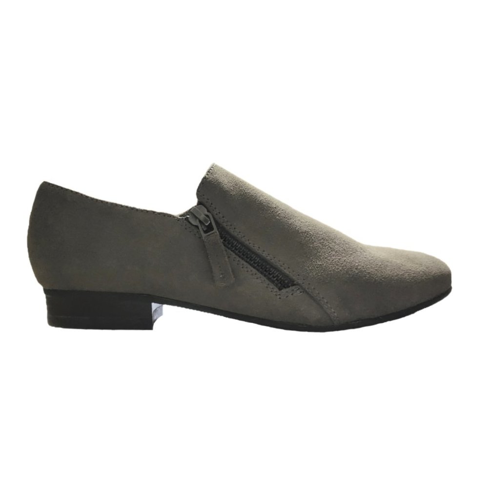NEW Sudini Women Julie Taupe Suede Below Ankle Dress Loafer Bootie
